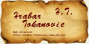 Hrabar Tokanović vizit kartica